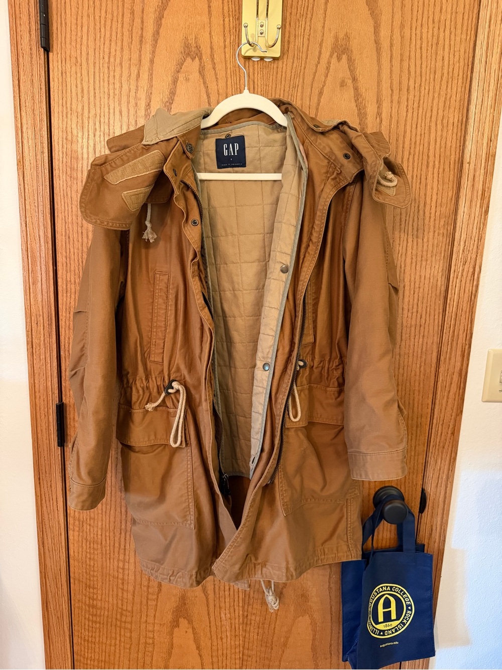 GAP Tan Brown Utility Hooded Field Jacket